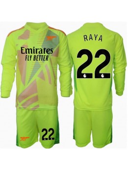 Arsenal David Raya #22 Målvakt Replika Hemmakläder Barn 2024-25 Långärmad (+ byxor)